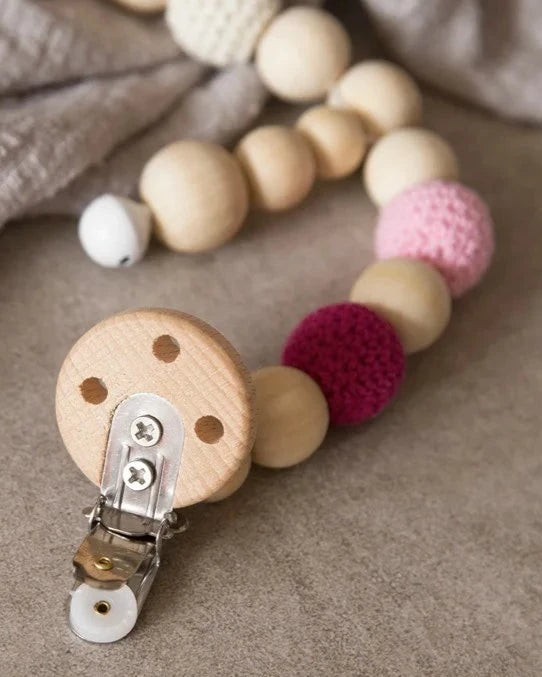 Wood Teether Baby Bed Hanging Rattles