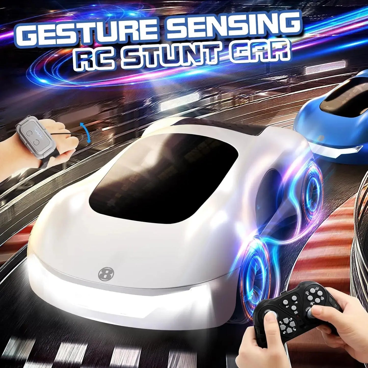Gesture Drift Stunt Car, 360 ° Rotation and Horizontal Movement