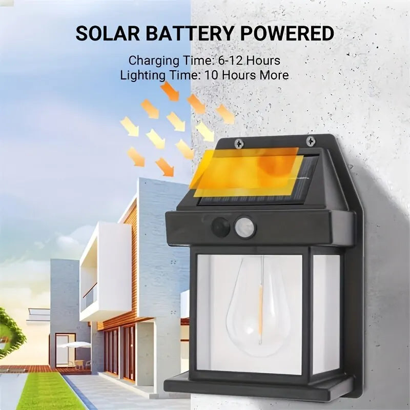 Solar-Powered Wall Light for Garden