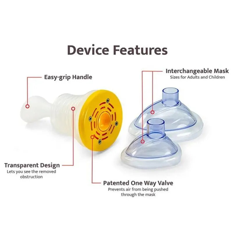 Pulmonary Breathing Trainer Suffocation Emergency Rescue Breathing Mask