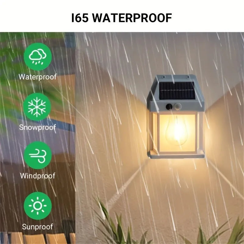 Solar-Powered Wall Light for Garden