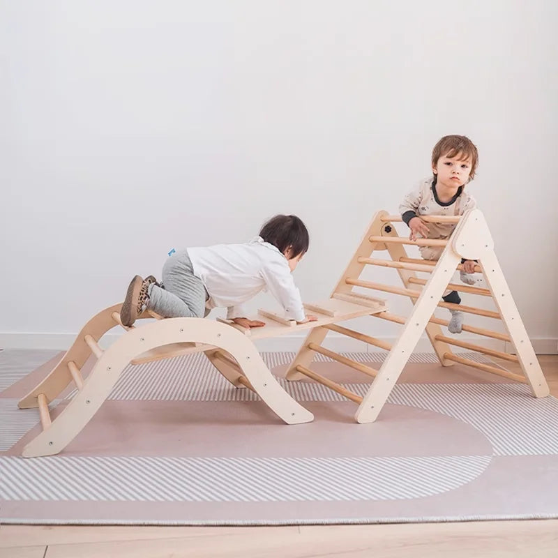 Set for Kids Wooden Climbing Gym Toddlers