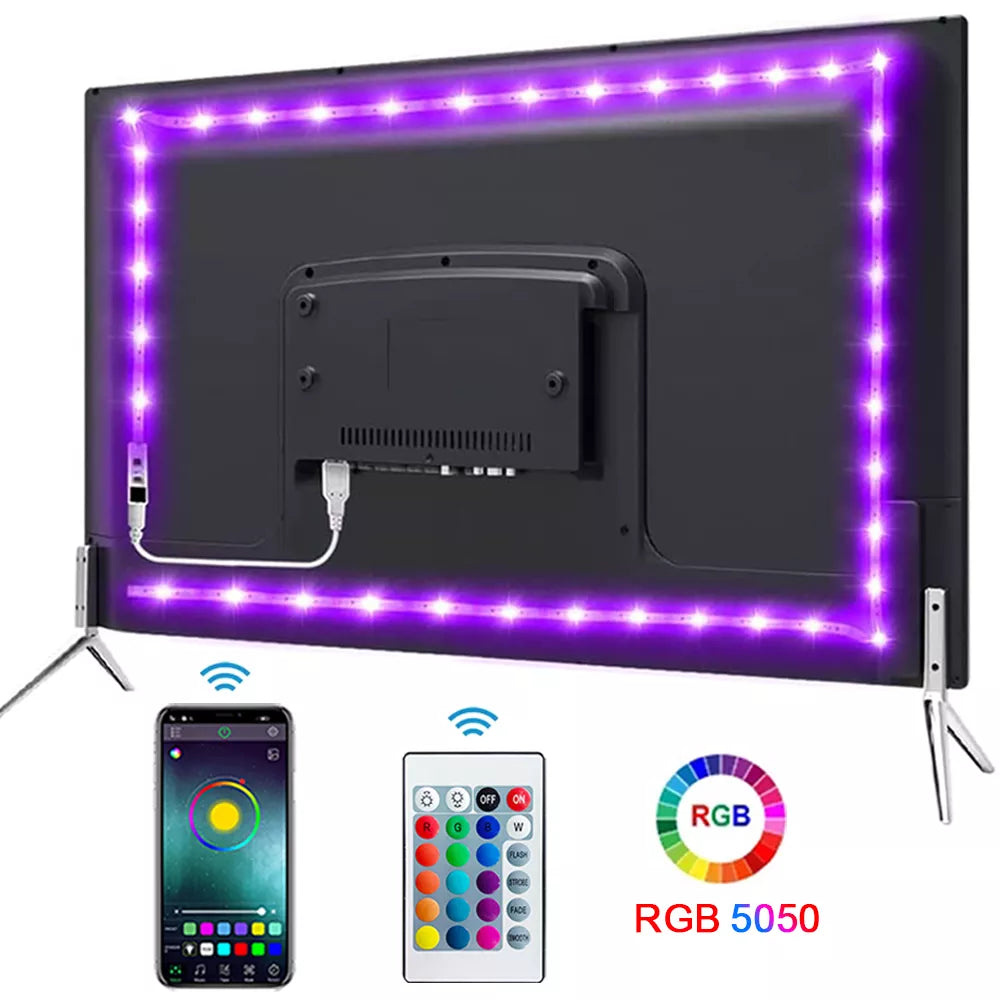 RGB LED Strip Lights Ribbon Self-adhesive