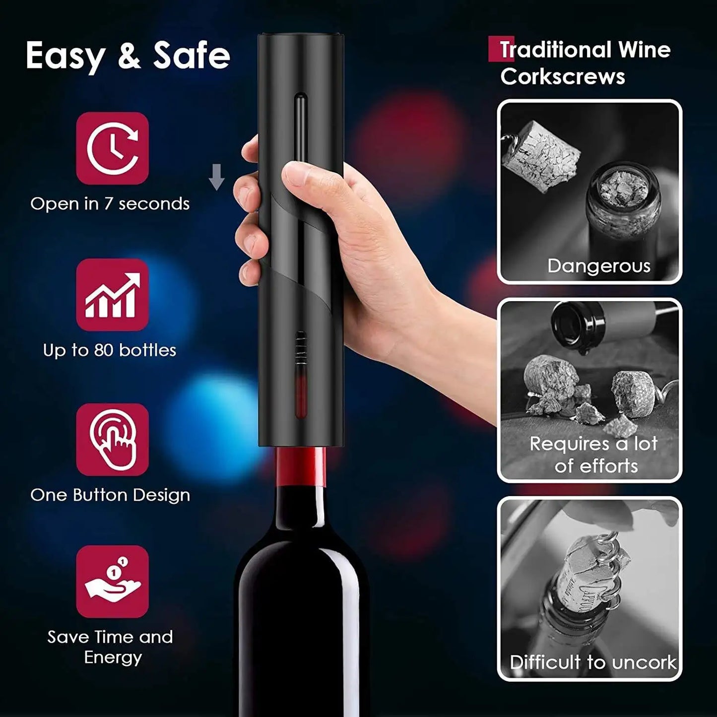 Automatic Corkscrew Wine Openers