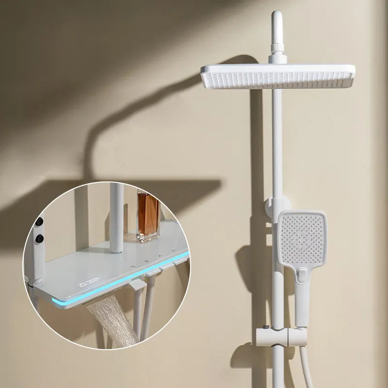 Modern Wall-Mounted Brass Shower