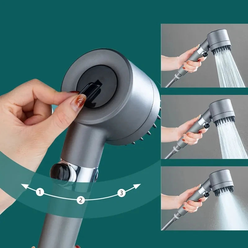3 Modes Adjustable High Pressure Shower Head