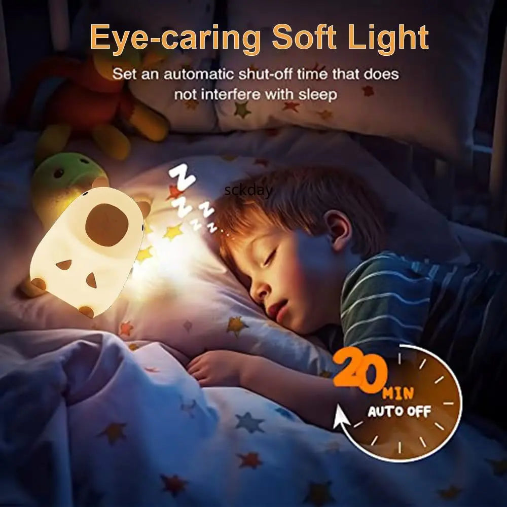 Adorable Silicone Capybara Night Light