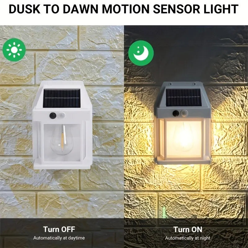 Solar-Powered Wall Light for Garden
