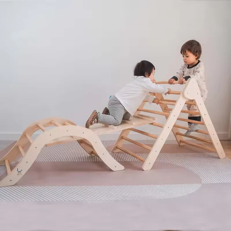 Set for Kids Wooden Climbing Gym Toddlers