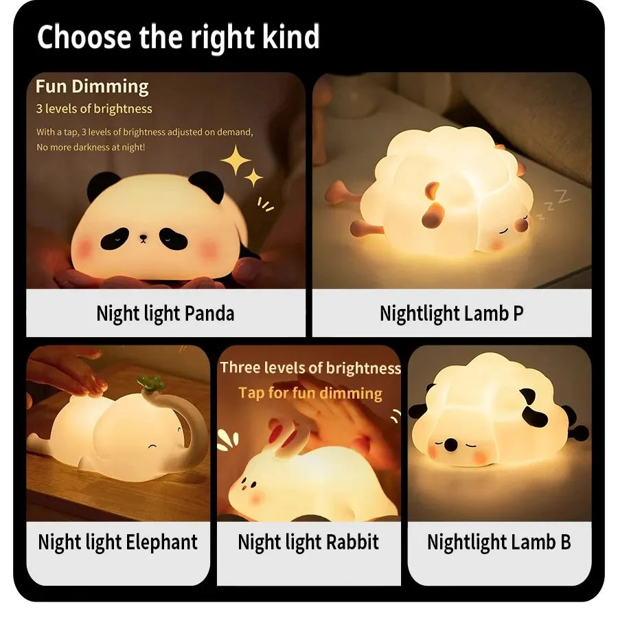 Cute Cartoon Kid's Nightlights Touch