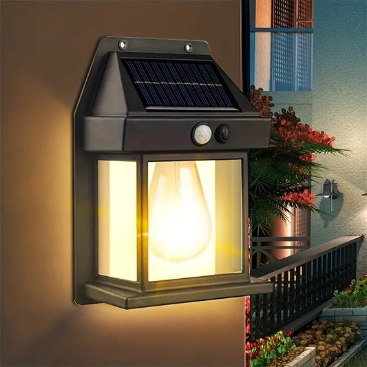 Solar-Powered Wall Light for Garden