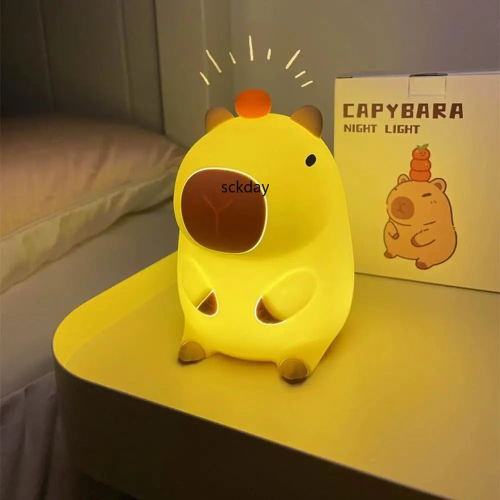 Adorable Silicone Capybara Night Light