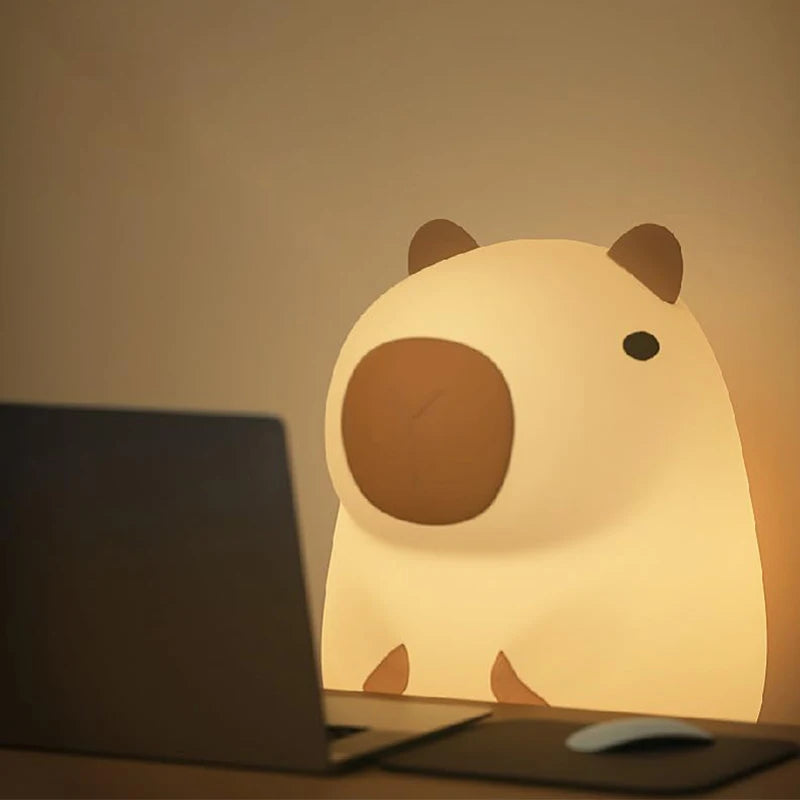 Adorable Silicone Capybara Night Light