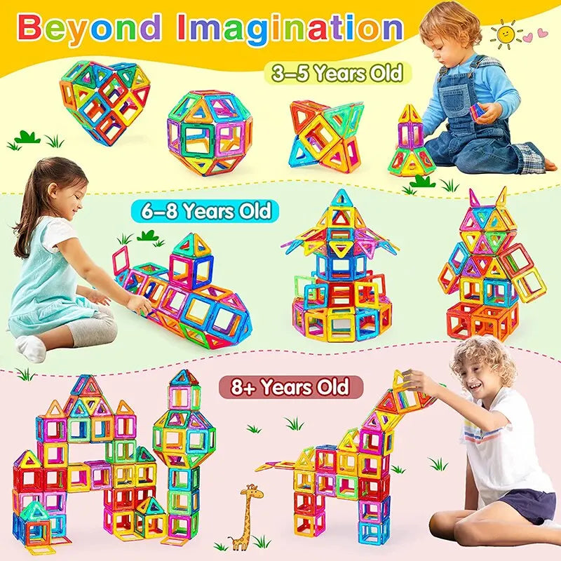 Magnetic Building Blocks Set Designer Constructor