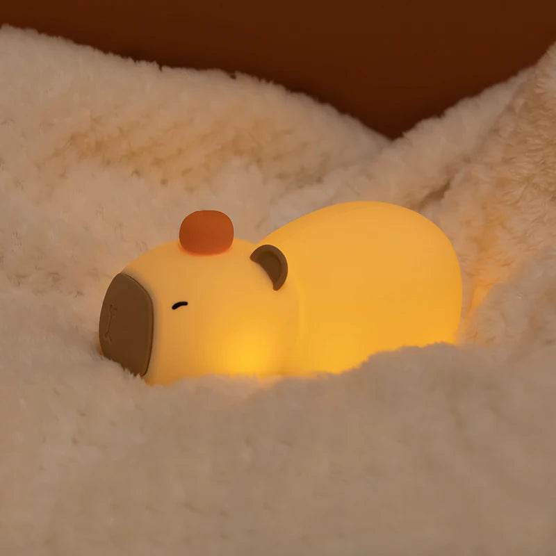 Cute Cartoon Silicone LED Capybara Night Light