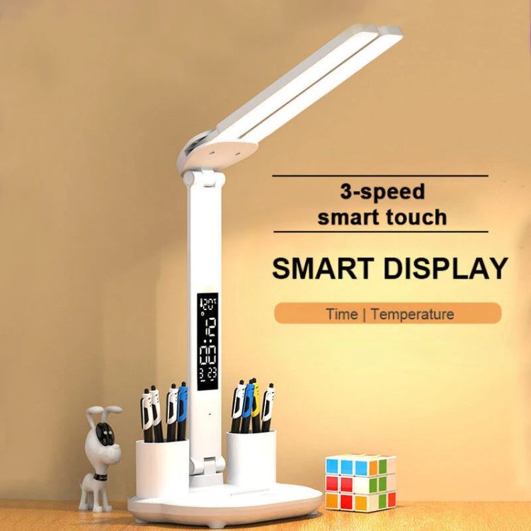 Multi-Functional Desk Lamp with Clock