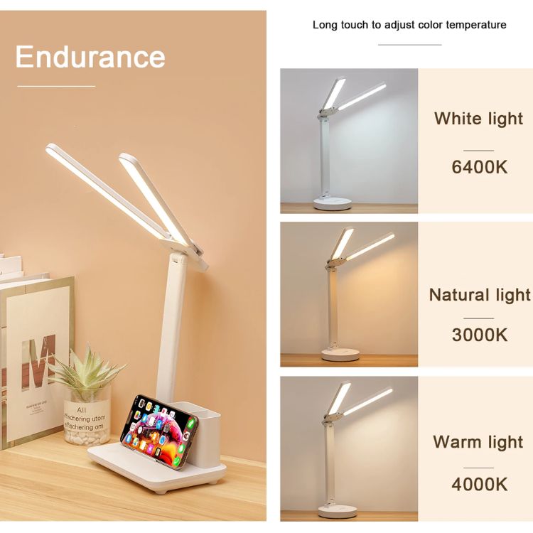 Multi-Functional Desk Lamp with Clock