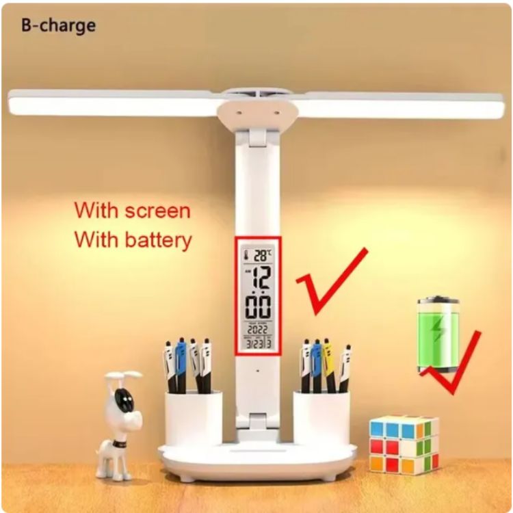 Multi-Functional Desk Lamp with Clock